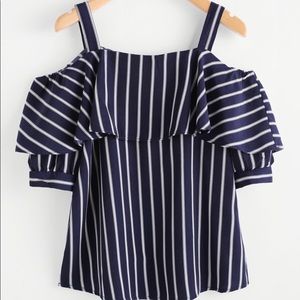 ⭐️ Open Shoulder Striped Top ⭐️